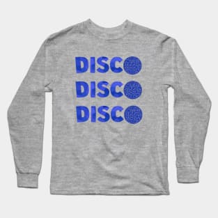 1970 RETRO Blue Disco Ball Long Sleeve T-Shirt